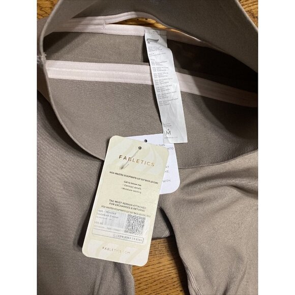 fabletics High Waisted Sculptknit Cut-out Back Legging Smoke Opal Size Small - Picture 9 of 9
